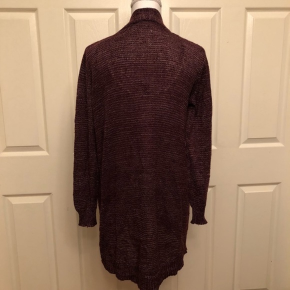 COTTON ON women's open cardigan color burgundy lightweight size S - Picture 3 of 4